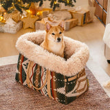 Large Reversible All-Season Indie Boho Pet Carrier and Dog Snuggle Sleeping Bag - Wondernap