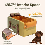 Deluxe Faux Leather Safety Center Console Pet Car Seat and Cat & Dog Carrier - Urban Voyager