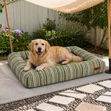 SnugNest Textured Stripe Orthopedic Dog Bed