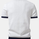 Knitted V Neck Polo