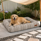 SnugNest Textured Stripe Orthopedic Dog Bed
