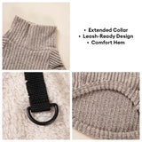Plush Coat & Matching Turtleneck Sweater Two-Piece Dog Outfit Set