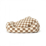 Stylish Checkerboard Warmth Removable Washable  Dog Sofa Bed