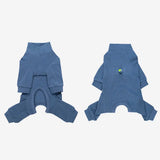 Warm Soft Fleece High-Neck Four-Legged Dog Jumpsuit with Adjustable Waist